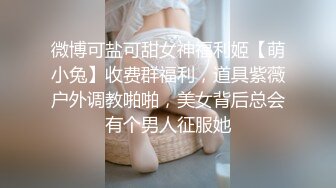 微博可盐可甜女神福利姬【萌小兔】收费群福利，道具紫薇户外调教啪啪，美女背后总会有个男人征服她