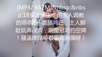 [MP4/ 452M]&nbsp;&nbsp;18岁大学生，给主人调教的乖乖的~跪舔鸡巴，主人脚趾玩弄淫穴，刷皇冠可约空降！骚逼痒痒等着哥哥来操呀！！