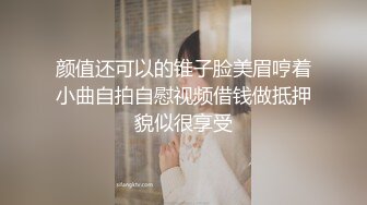 颜值还可以的锥子脸美眉哼着小曲自拍自慰视频借钱做抵押貌似很享受