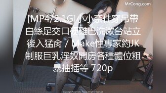 [MP4/2.1G]小小奈佳穿吊帶白絲足交口硬雞巴洗漱台站立後入猛肏／Make性專家約JK制服巨乳淫奴開房各種體位粗暴抽插等 720p