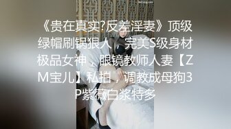 《贵在真实?反差淫妻》顶级绿帽刷锅狠人，完美S级身材极品女神，眼镜教师人妻【ZM宝儿】私拍，调教成母狗3P紫薇白浆特多